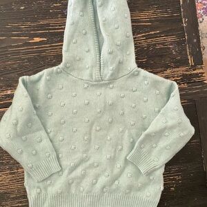 Zara Light Green Textured Knit Sweater